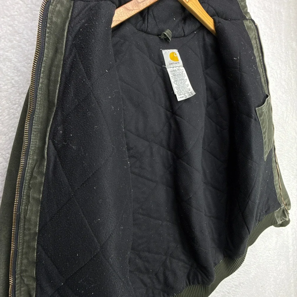 Carhartt Sandstone Jacket Quilt Lined Youth XL (14/16) YYJ130 MOS Moss‎ Green